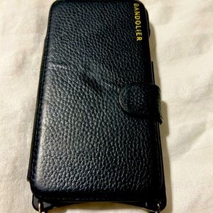 Bandolier, black leather iPhone 10R case. Excellent condition.